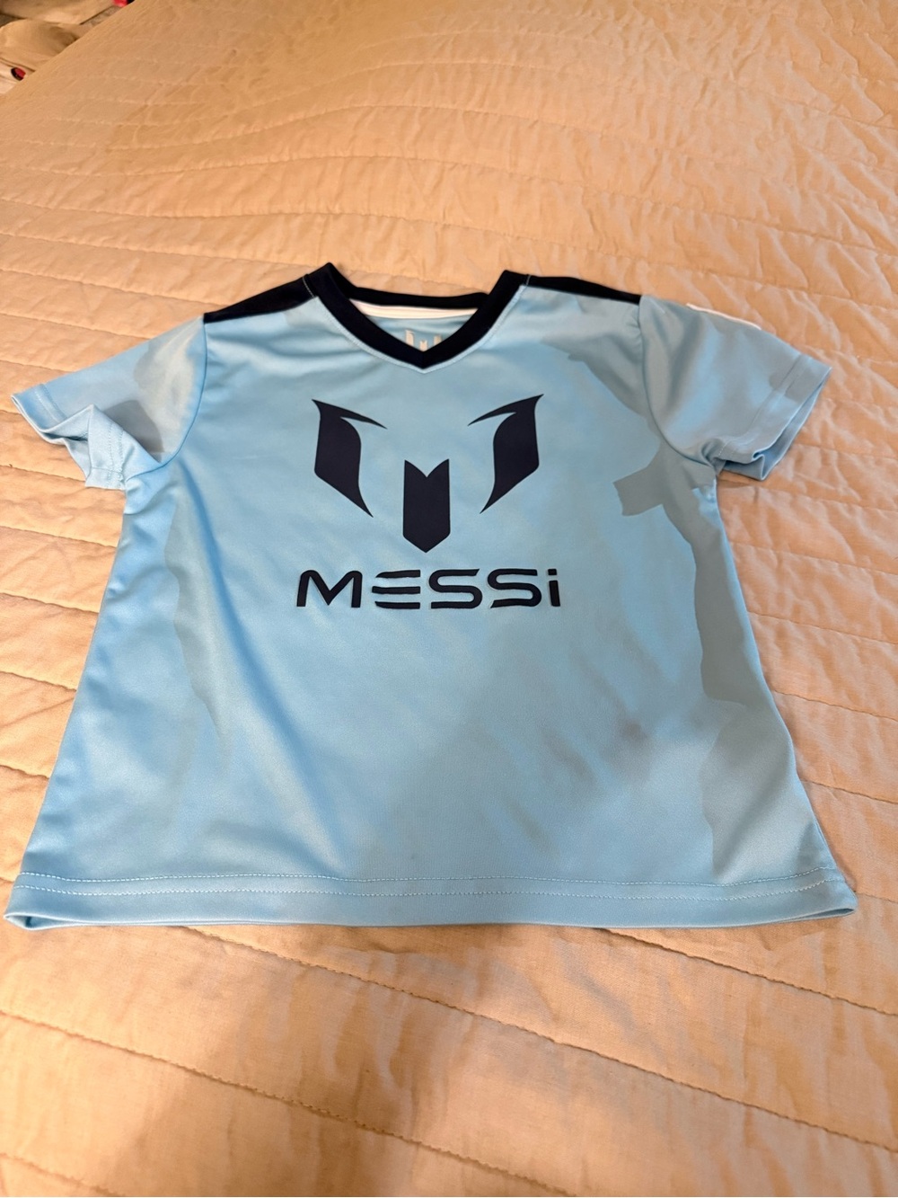 Kids Light Blue Short Sleeve Soccer Tee